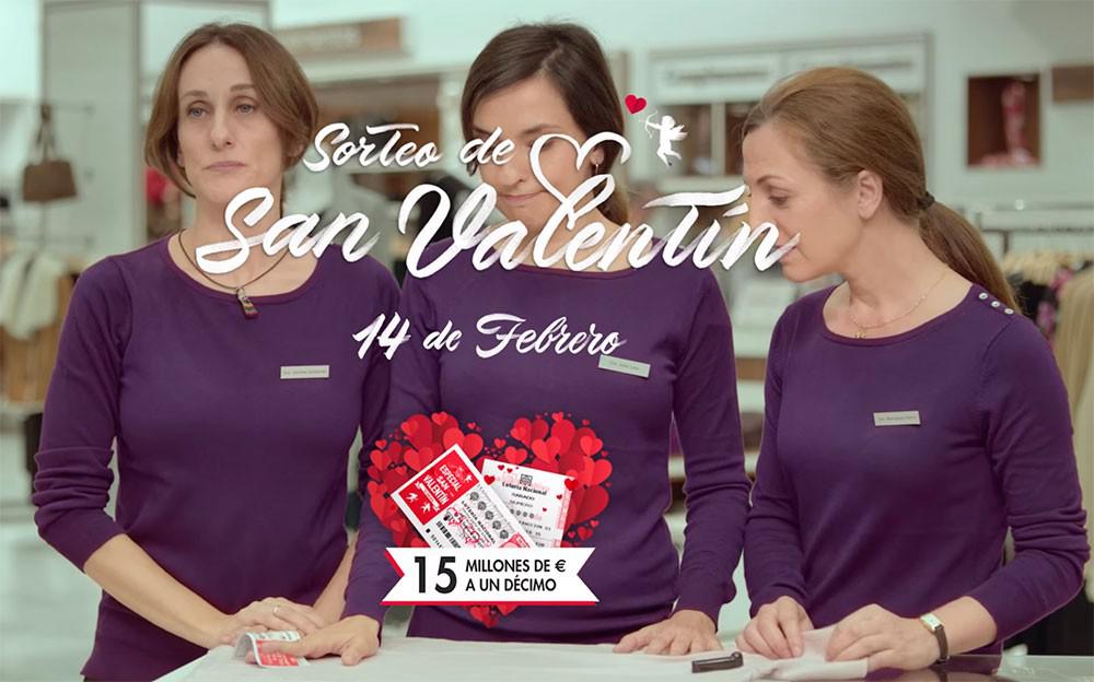 Fotograma del spot de televisión del Sorte de San Valentín 2015