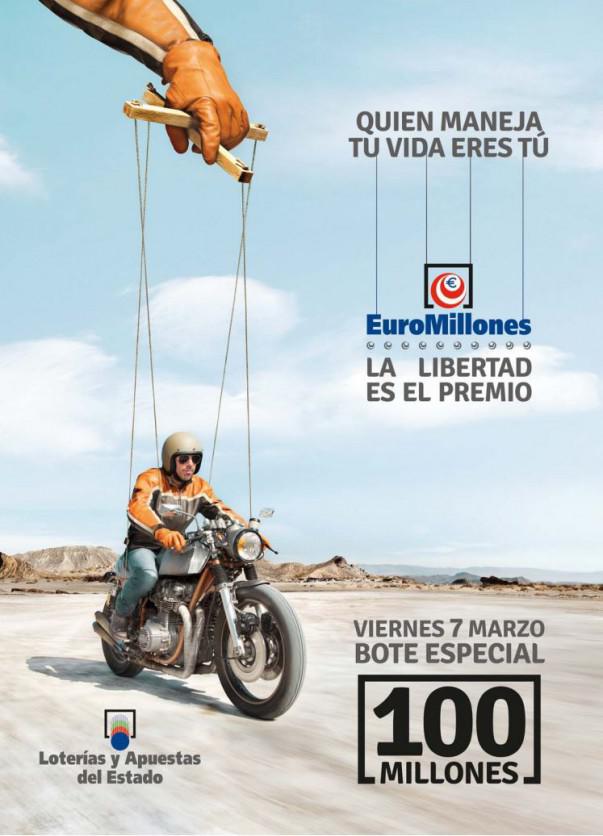 Cartel del bote especial de 100 Euromillones | Foto: cartel LAE