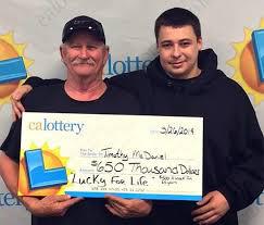 Timothy McDaniel recibiendo el premio | Foto: California Lottery