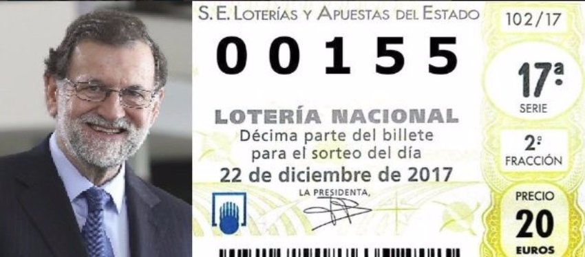 Rajoy dispara las ventas del 00155 de cara al sorteo de Navidad. Foto: @zorillajoaquin.
