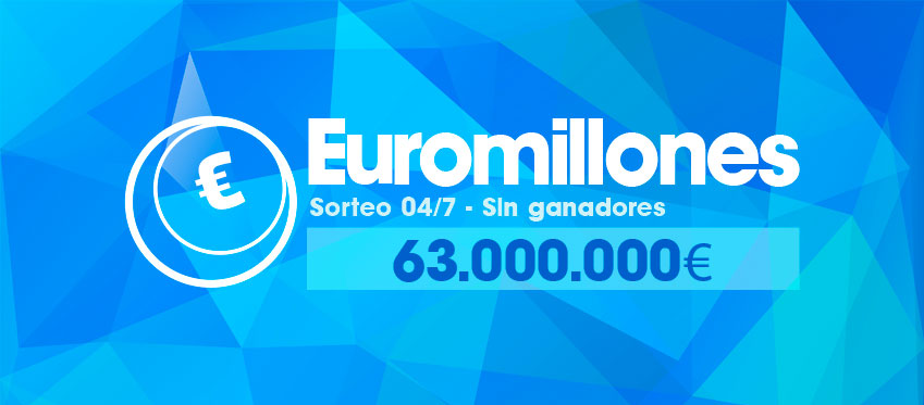 El sorteo del viernes 7 de julio tendrá un bote de 63 millones de euros