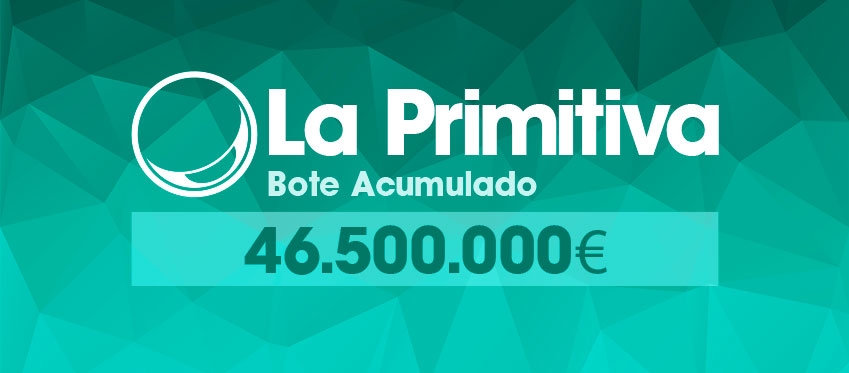 El bote de La Primitiva sube hasta los 46.5 millones de euros para el sorteo del jueves