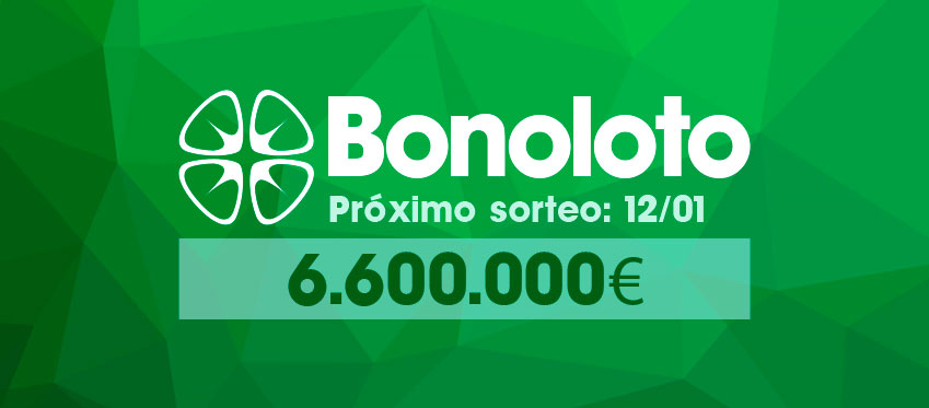 Bote acumulado de 6.6 millones de euros para el sorteo del viernes 12 de enero de Bonoloto
