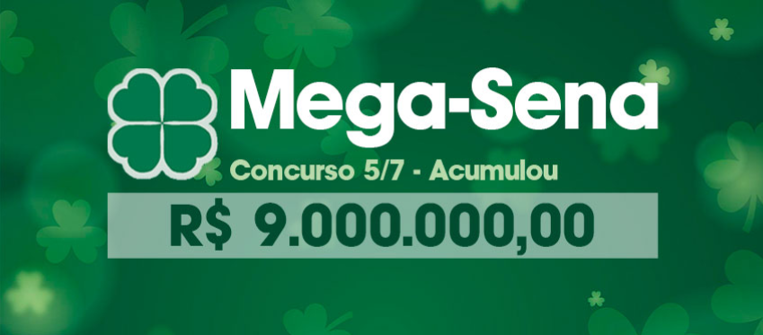 Prêmio da Mega-Sena chega a R$ 9 milhões