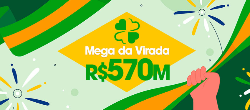 Loterias Caixa aumenta o prêmio da Mega da Virada para R$ 570 milhões