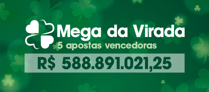 Mega da Virada 2023 alcança prêmio recorde de R$ 588 milhões e leva 5 apostas ganhadoras