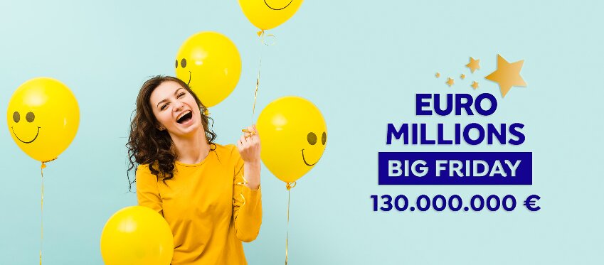 This Friday 9 of September €130 million to be drawn in Euromillions Big Friday